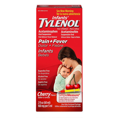 Tylenol Acetaminophen Oral Suspension For Infants, Cherry - 2 Oz